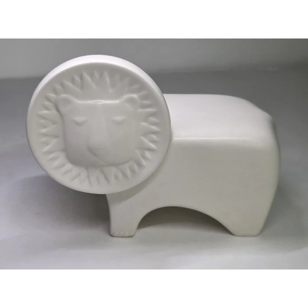 Jonathan Adler for PartyLite Ceramic Lion Votive Candle Holder White 5